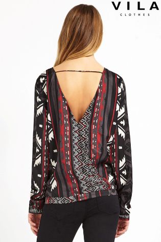 Vila Printed Woven Top